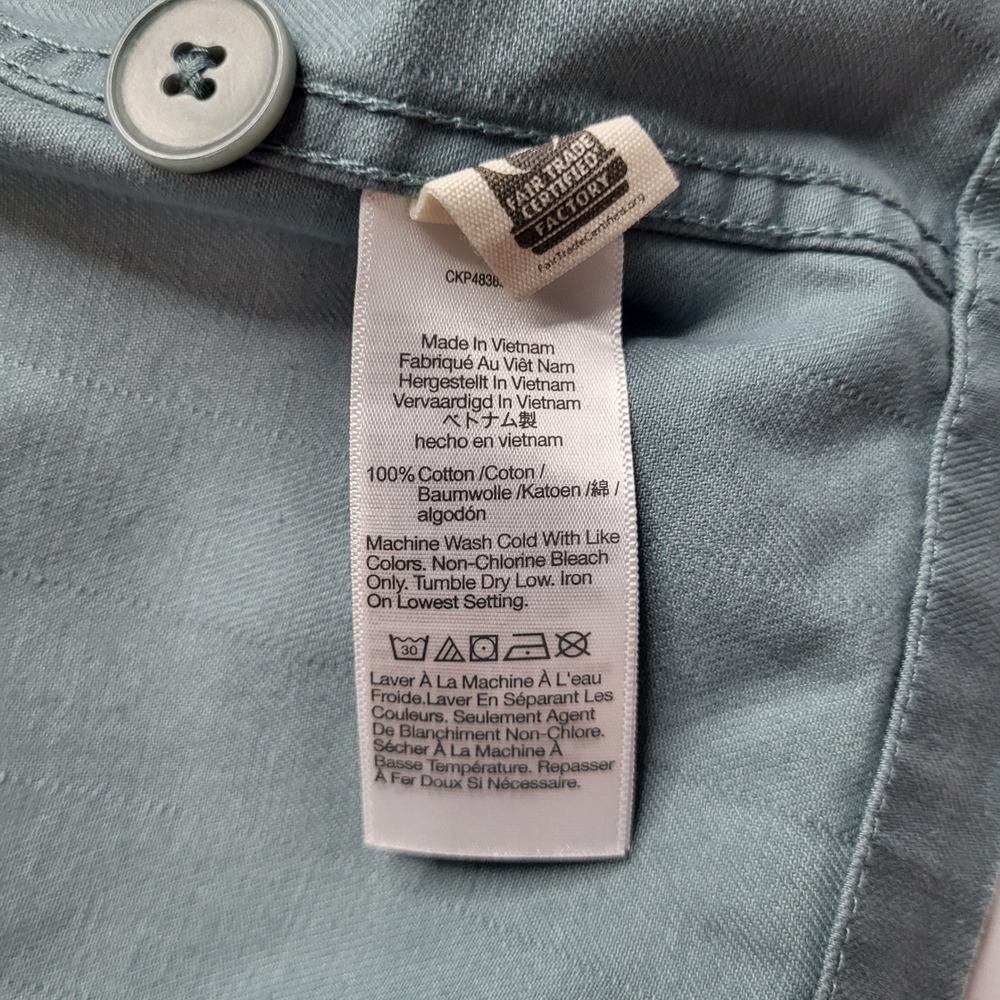 Madewell Cropped Cargo Chino Jacket Faded River Blue Utility Boxy Cotton Small - Picture 11 of 11